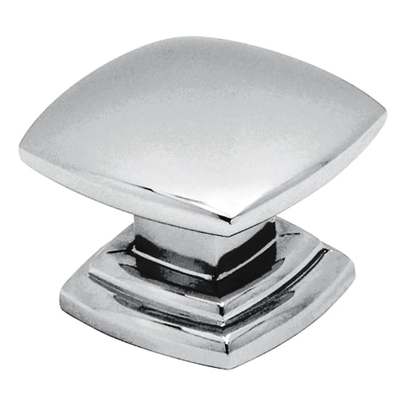 Hickory Hardware Euro-Contemporary Collection Knob, 1-1/2" Dia. - Chrome