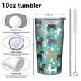thumbnail image 4 of Cute Pitbull Terriers Dog and Coffee 10oz Tumblers Stainless Steel Tumbler with Lid and Straw,Vacuum Insulated Double Wall Travel Tumbler Cups with Cleaning Brush for Coffee, Tea, 4 of 4