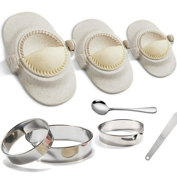 Empanada Maker , 6 Inch Extra Large Dumpling Maker Set with Dough Cutter, Dumpling Mold Set for Pierogi, Pastelitos