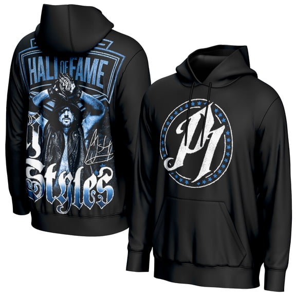 Men's ProSphere Black AJ Styles WWE Hall of Fame Hoodie