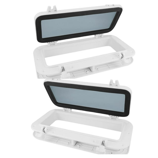 2x Orificio De Buey De Apertura Rectangular Para Barco 320x120mm Orificio De Ventana De Repuesto Yotijar Ojo de buey del rectángulo del yate del barco