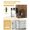 thumbnail image 4 of 39.4"Wooden Dog Crate Furniture with 2 Drawers, Charging Station,for Medium/Large Dogs,Rustic Brown, 4 of 9