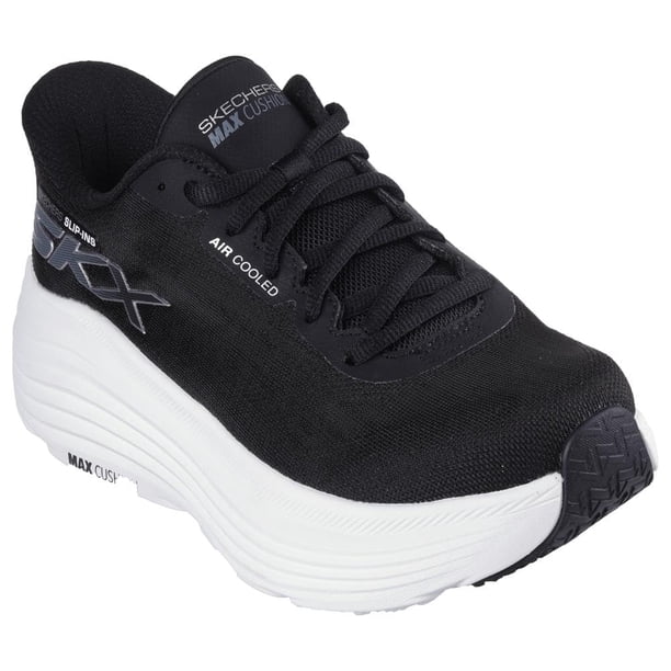 Zapatillas Skechers Max Cushioning para Mujer Slip-On Negro Talle 10