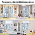 thumbnail image 6 of Navy Blue Coral Coastal Kitchen Curtains 96 Inch Length, Summer Beach Seaside Nautical Grommet Top Bedroom Living Room Curtains, Light Filtering Cafe Curtain Drapes 2 Panels Set 104''x96'', 6 of 9