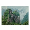 thumbnail image 1 of Mountain Cutting Board, Majestic Slim Mountains Rocks in Clouds South Chinese Nature, Decorative Tempered Glass Cutting and Serving Board, Small Size, Green Brown White, by Ambesonne, 1 of 1