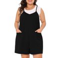 thumbnail image 2 of DARING DIVA Women's Plus Summer Casual Sleeveless Spaghetti Strap Romper 1X Black, 2 of 6