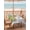 Green, variant on Easter Eggs Outdoor Tablecloth - 60 Inch Round Dining Table Cover, Spring Flowers Truck Leaves Butterflies Beige Waterproof Outdoor Table Cloth with Umbrella Hole & Zipper for Picnic/Patio/Party