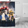 thumbnail image 4 of Shower Curtain Cartoon Art Bath Shower Curtains with 12 Hooks, Waterproof Washable Polyester Bathroom Home Decor Set 72x72 Inch, Iron, 4 of 8