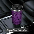thumbnail image 5 of 30 oz Halloween Tumbler with Handle and Straw, Purple Spider Web Stainless Steel Vacuum Insulated Travel Coffee Mug Cup Water Bottle, Halloween Decor Stuff Gifts for Women, 5 of 6