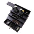 thumbnail image 4 of Organizador de colonia Fengligoo negro de 4 niveles de madera con cajón, 4 of 9