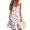 White, variant on Women's V-Neck Sleeveless Sundress, Casual Summer Dress with Independence Day Print, Comfortable Fabric for Festivals and Parades,Blue L