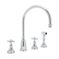 thumbnail image 2 of Perrin And Rowe U.4735X-2 Georgian Era 1.8 GPM Widespread Kitchen Faucet - Nickel, 2 of 2
