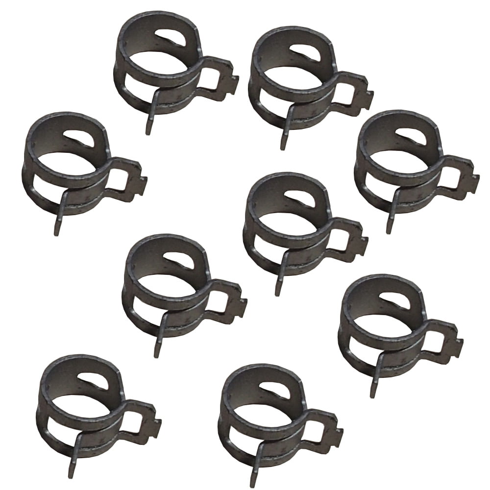 50 Pcs Pack 1/4" Fuel Line Clamps For Hose Universal Spring Action Lawn Mower 