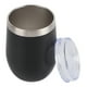 thumbnail image 4 of Taza de acero inoxidable 304 de 12 oz con forma de cáscara de huevo y aislamiento en forma de U, taza grande para vino con forma de cáscara de huevo, color negro, 12 oz, 4 of 12
