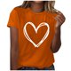 thumbnail image 2 of Fiudx Camisetas para Mujer Top de Manga Corta para Mujer, Informal, con Cuello Redondo, Sexy, con Estampado Degradado, Regular, para Verano, 2 of 6