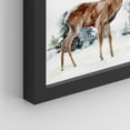 thumbnail image 5 of PixonSign Framed Wall Art Winter Wildlife Deer in Snowy Landscape Posters, Set of 4 Multicolor Animal Botanical Canvas Prints, Nature Wilderness Wall Décor for Home Decor - 11"x14" Black, 5 of 5