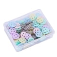 thumbnail image 1 of DressMinking Pasados ​​Bordado Posicionamiento DIY CRAFT FIJACIÓN Fijación Sastre Acolchado Costura Agujas Herramientas Accesorios Color Random 4 Agujeros 50pcs seitruly HA012259-02, 1 of 6