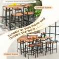 thumbnail image 6 of Gymax Acacia Wood Patio Table & Chair Set 5 Pcs Outdoor Dining Set w/ 1 Table & 4 Bar Height Chairs, 6 of 10