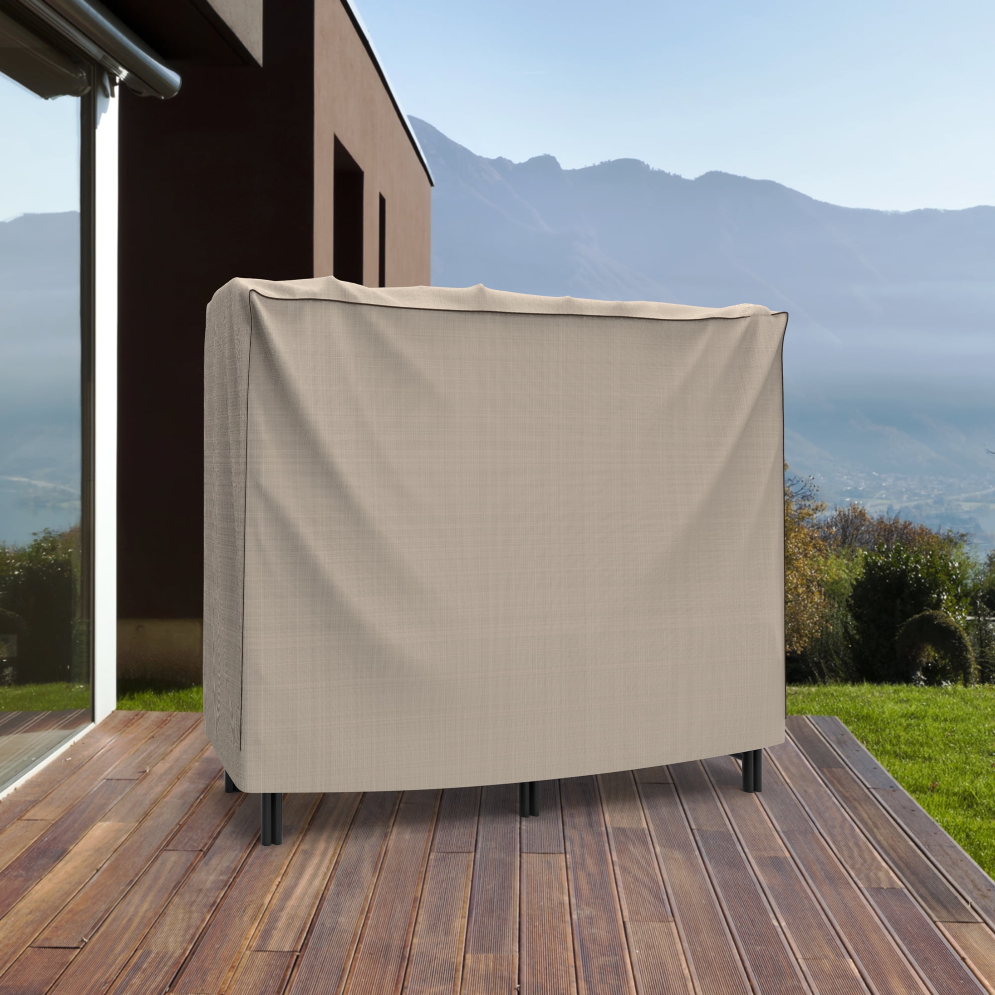 Budge Medium Tweed Patio Outdoor Log Rack Cover, English Garden