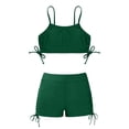thumbnail image 4 of Mnyotv Girls Bikini Set Striped Bathing Suit Teens Summer Beach Swimwears Floral Swimsuits for Girl Size 7-8 Years, 4 of 4