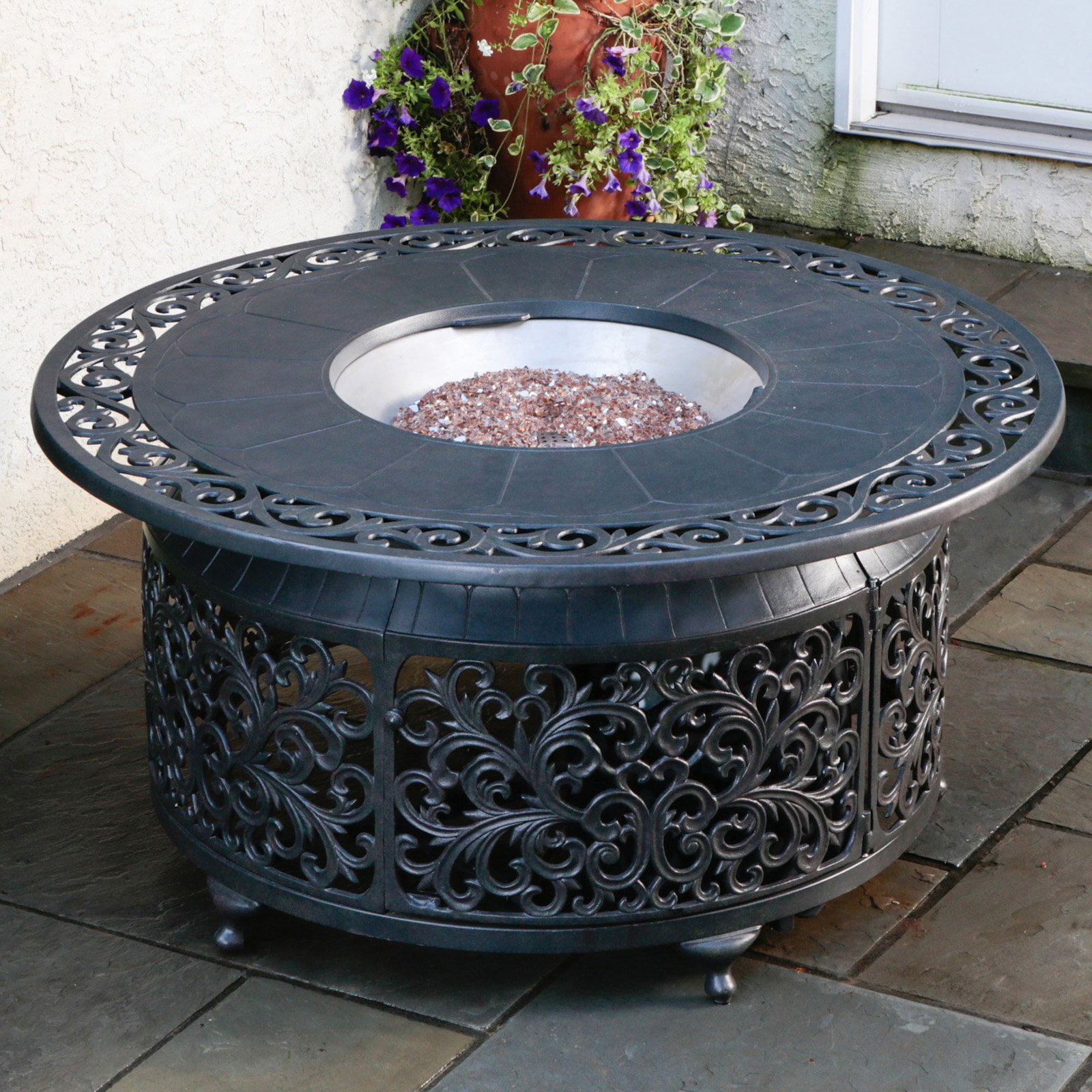 Bellagio Cast Aluminum Gas Fire Pit Com Bellagio Cast Aluminum Gas Fire Pit