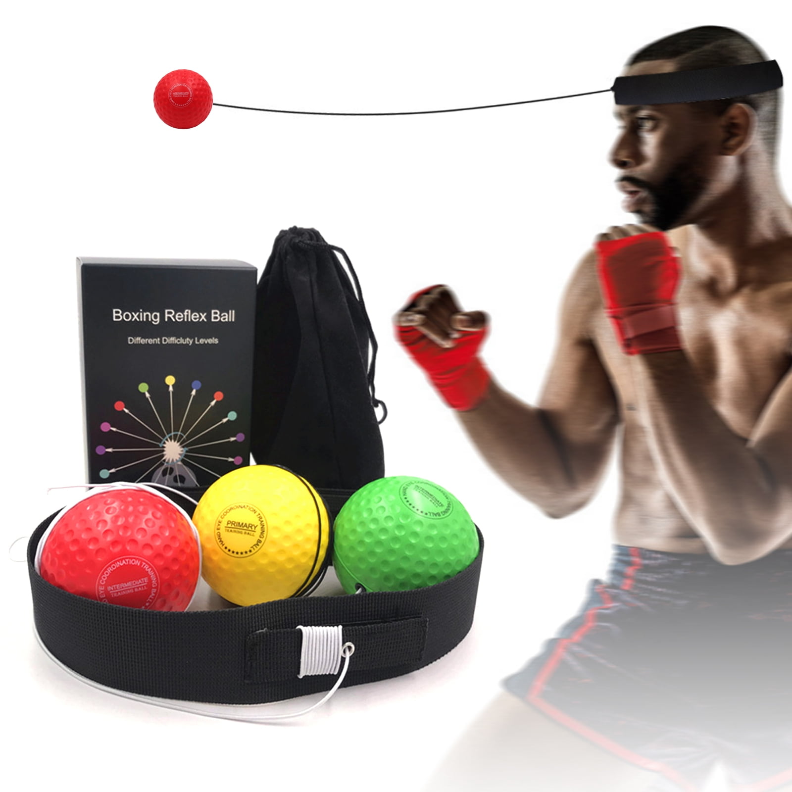 Details about   Boxing Head Band Speedball Fight 3 Ball Training Reflex Speed Punch Exercise New 