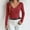 Red, variant on Sakmal Sweater for Women Winter Black V Neck Plain Fashion Women Sweaters L