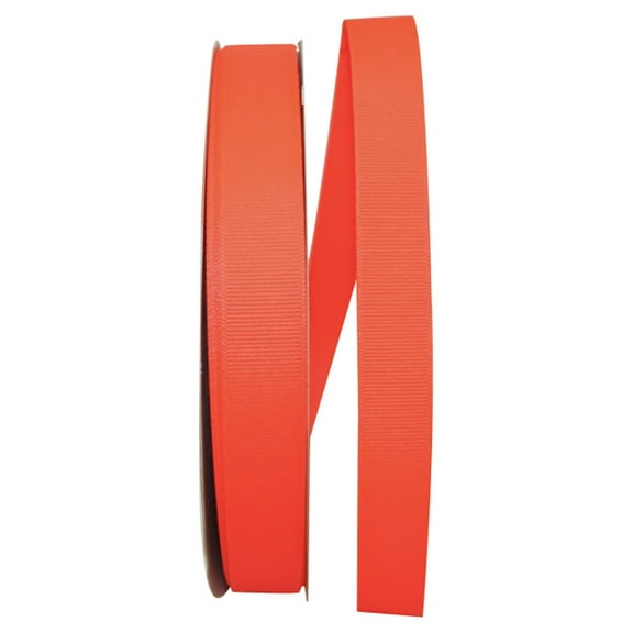 JAM Paper All Occasion Grosgrain Neon Orange Polyester Ribbon, 3600 x 0.87