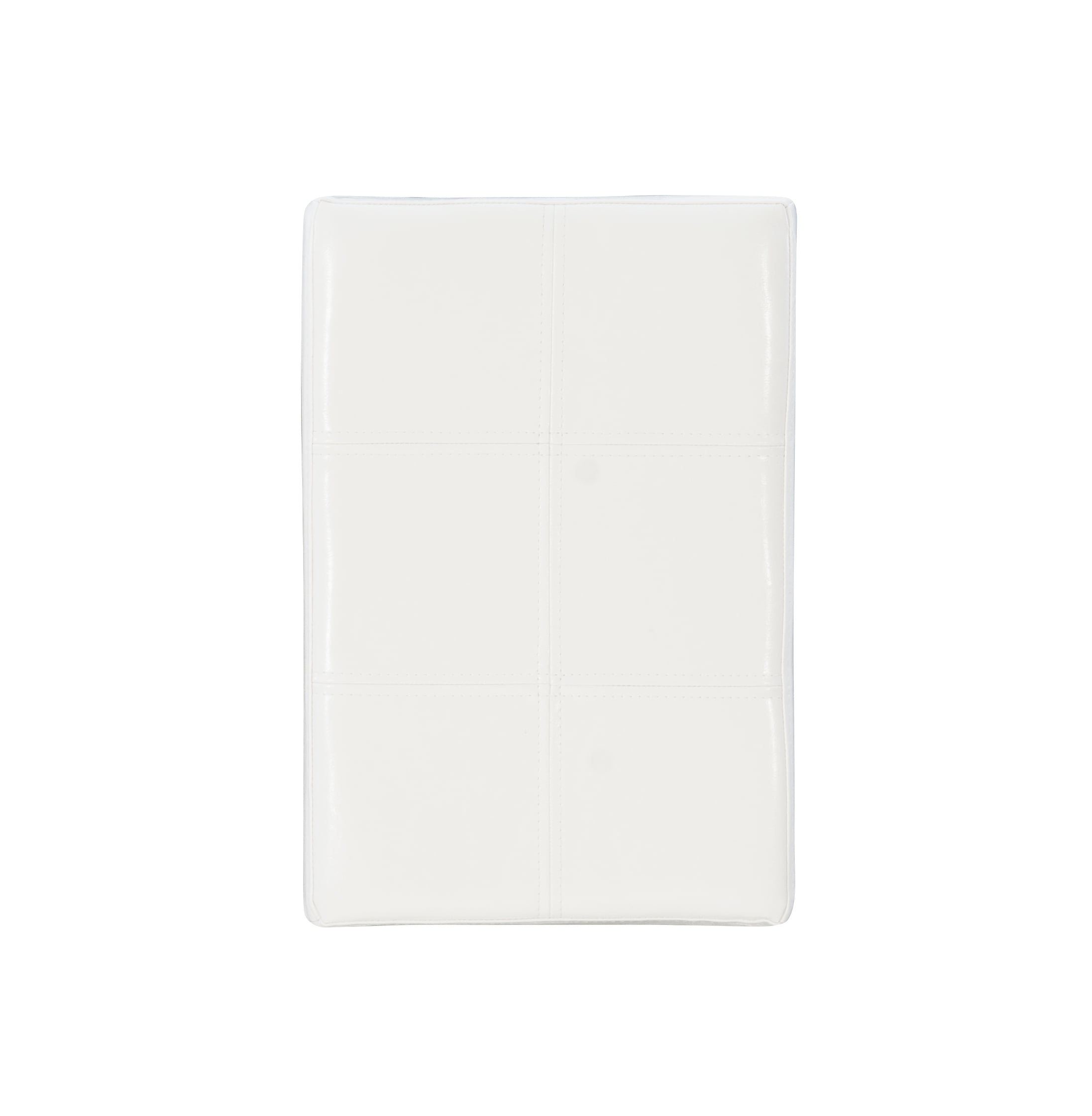 Linon Claridge 32" Backless Wood Bar Stool, White/White Faux Leather, Includes 1 Stool