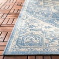 thumbnail image 3 of SAFAVIEH Beach House Diggory Medallion Indoor/Outdoor Area Rug, Cream/Blue, 5'3" x 7'6", 3 of 7