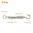 thumbnail image 3 of 6 pack M4 Hook and Eye Turnbuckles Wire Rope Tension, 304 Stainless Steel Turnbuckle Adjustable Cable Tensioner, 3 of 6