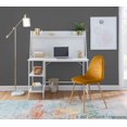 thumbnail image 3 of Pebble Contemporary Chair in Natural Wood Metal and Yellow Velvet by LumiSource - Set of 2, 3 of 4