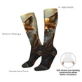 thumbnail image 4 of KLL Streamside Meditating Fox Print Cool Socks Men's Women's Crew Socks Funny Crazy Novelty Stockings, 4 of 6
