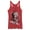 Red Heather, variant on Women's Cruella Fashion Sketch  Racerback Tank Top Gray Heather Small