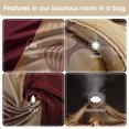 thumbnail image 5 of Lanco Elegant Wine Gold Comforter Set,15 Piece Room-in-A-Bag, Queen Size , Striped, Jacquard Bedding Set, All Season, Matching Decorative Pillows, Pillow Sham , Curtains, 5 of 5