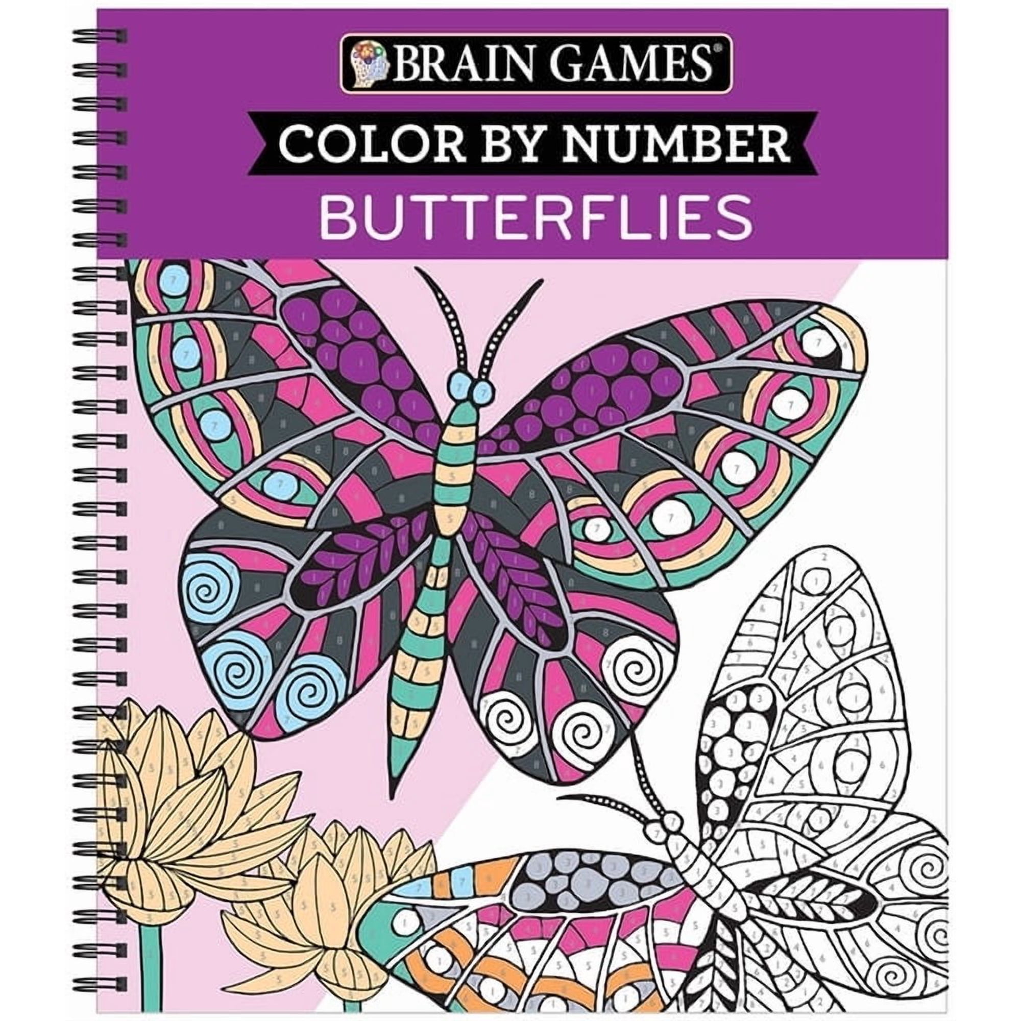 Brain Games Color by Numbers BUTTERFLIES