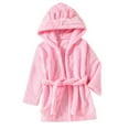 thumbnail image 2 of Cethrio Girls Sleepwear Robes & Bathrobes, Flannel Hooded Long Sleeve Kids Pajamas Pink Size 2-3T, 2 of 8