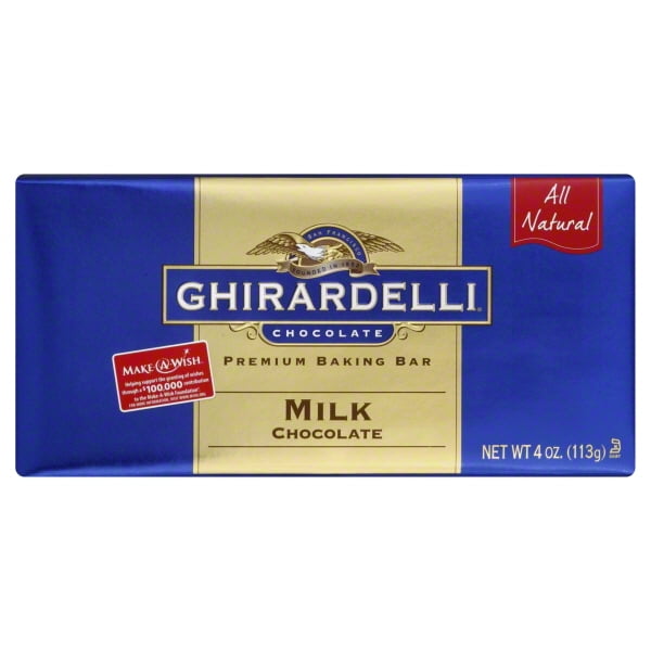 Ghirardelli Chocolate Baking Bar, Milk Chocolate, 4Ounce Bars (Pack of