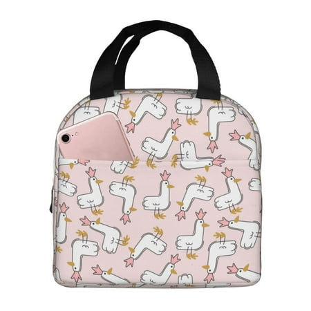 Insulated Lunch Bag for Women Men - Goose Queen Leakproof Cooler Lunch Box for Women Men  Lunch Tote Bags for Work School Picnic Travel