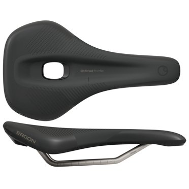 Ergon SM Pro Saddle Titanium Stealth Men's Small/Medium – Synthetic, Cut Out, Relief Channel, Road/Mountain, 4260477067715