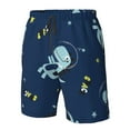 thumbnail image 5 of Kll Space Dinosaur Men'S Casual Summer Beach Shorts Hawaiian Shorts With Pockets-Large, 5 of 9