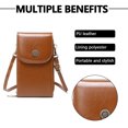 thumbnail image 4 of Bolsa De Hombro PU Crossbody Bag Durable Women Phone Wallet Bag para el ocio diario (marrón) Sywqhk Para Estrenar, 4 of 8
