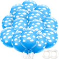 thumbnail image 1 of Globos de látex de nube azul, azul medio con nubes, globos mate para niños y niñas, fiesta de cumpleaños, decoración de Baby Shower, 100 piezas, 12 pulgadas Namotu WMZY-506, 1 of 7
