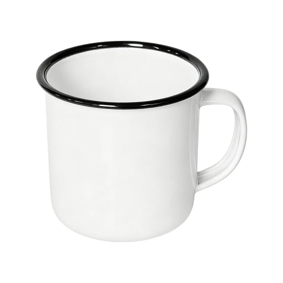 12oz Enamel Coffee Mug,Impact Resistant,Dishwasher Safe Enamel Finish,Great for Campsite,Tailgates,Picnics,BBQs