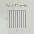 thumbnail image 5 of over&back Woven Striped Cloth Napkins - Washable Napkins Set for Mixing, Matching, and Creating a Custom Home Decor Tablescape - Grey, 5 of 11