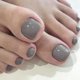 thumbnail image 1 of Uñas postizas KSTBJN cuadradas de acrílico gris, cubierta completa x24, 1 of 6
