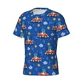 thumbnail image 3 of Yiaed Dinosaur Driving Print Mens Short Sleeve Tight Fit T-Shirt, Crewneck Casual Tee-X-Large, 3 of 5