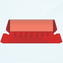 Hanging Folder Tabs, 2", Clear Red, 25 Tabs and Inserts per Pack (42 RED)