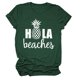 thumbnail image 1 of Camiseta Estampado de letras Cuello redondo Manga corta Casual Suelto Cómodo Top básico de verano, 1 of 4