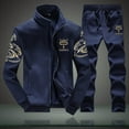 thumbnail image 2 of KKBOTIVE Tracksuit Set for Men Winter Clothes Athletic Sports Casual Full Zip Warm Jogging Sweatsuit Gym Sweat Suits, Blue, Size XXXXL, 2 of 8